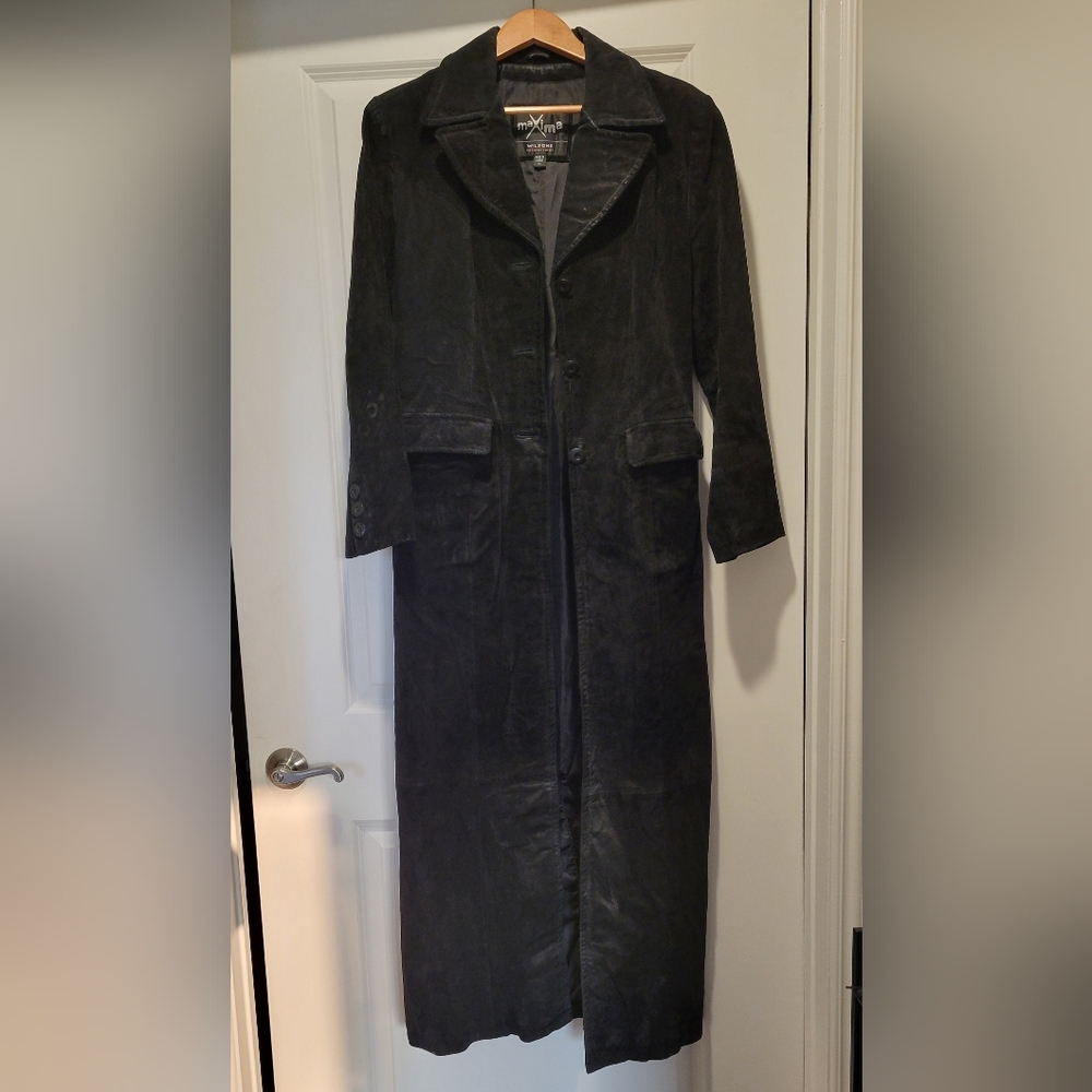 Vintage 1980's Genuine Leather Trench Coat